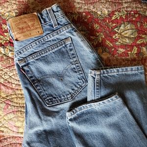 LEVI'S High Rise Vintage 90s 550 mom jeans denim size 12 petite relaxed fit
